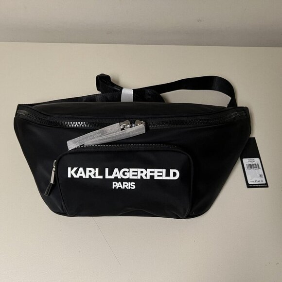 KARL LAGERFELD Paris Voyage Sling Backpack Black - LARGE main image 6